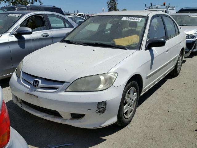 1HGEN26504L000074 - 2004 HONDA CIVIC GX WHITE photo 2