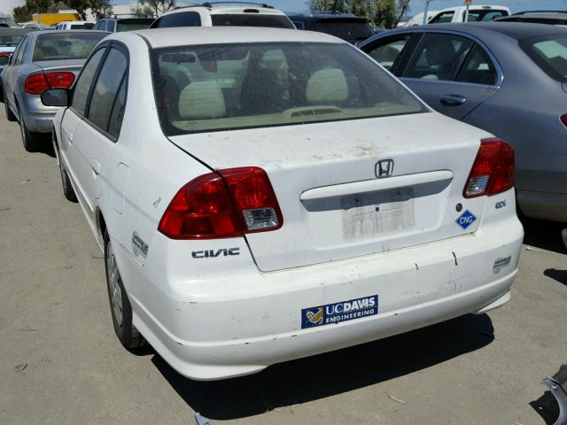 1HGEN26504L000074 - 2004 HONDA CIVIC GX WHITE photo 3