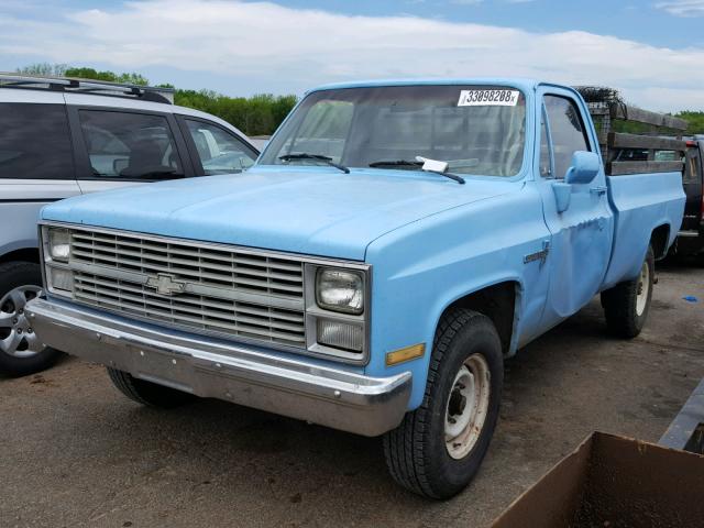 2GCGC34M9E1198559 - 1984 CHEVROLET C30 BLUE photo 2