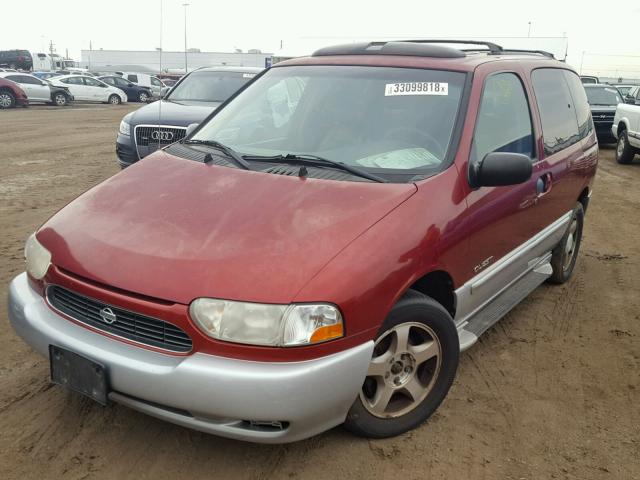 4N2XN11T2YD814120 - 2000 NISSAN QUEST SE MAROON photo 2