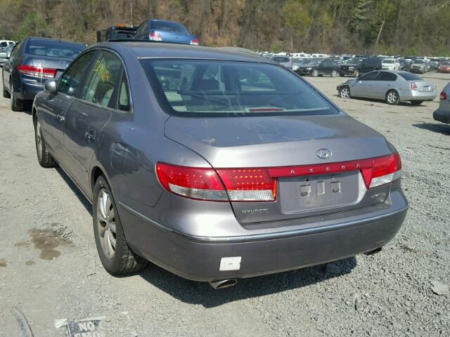 KMHFC46F76A131560 - 2006 HYUNDAI AZERA SE GRAY photo 3