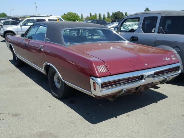 DH43T0D182837 - 1970 DODGE MONACO BURGUNDY photo 3