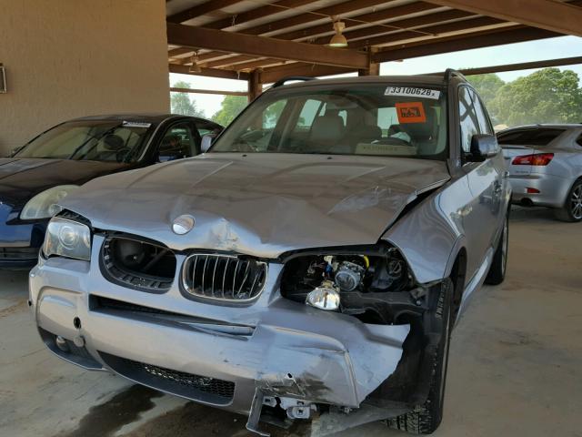 WBXPA93496WG86291 - 2006 BMW X3 3.0I SILVER photo 2