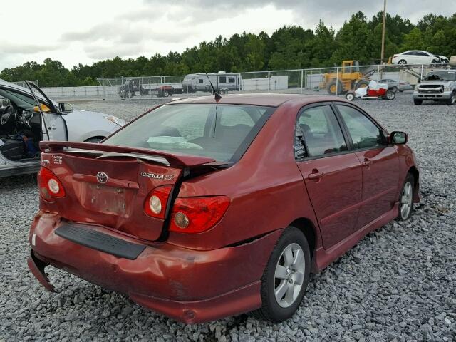 1NXBR32E47Z843674 - 2007 TOYOTA COROLLA BURGUNDY photo 4