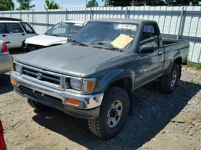 4TARN01PXPZ112729 - 1993 TOYOTA PICKUP 1/2 GREEN photo 2