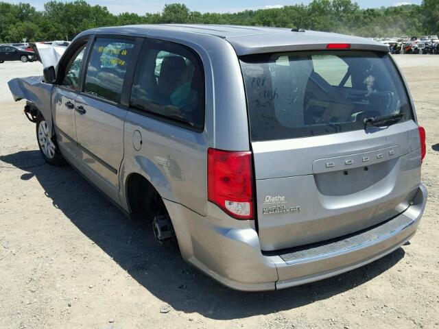 2C4RDGBG6FR622955 - 2015 DODGE GRAND CARA SILVER photo 3