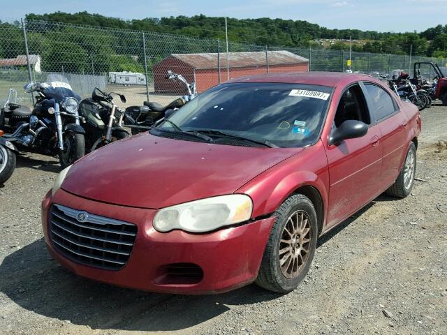 1C3EL46X75N580810 - 2005 CHRYSLER SEBRING ORANGE photo 2