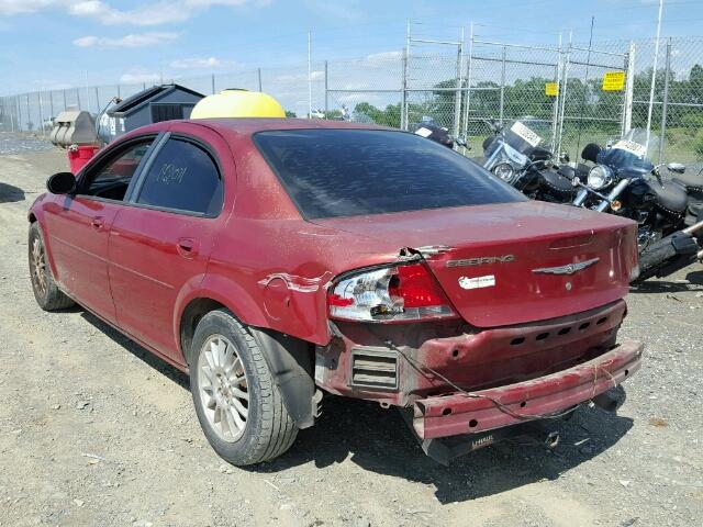 1C3EL46X75N580810 - 2005 CHRYSLER SEBRING ORANGE photo 3