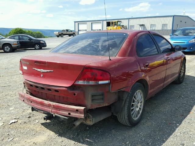 1C3EL46X75N580810 - 2005 CHRYSLER SEBRING ORANGE photo 4