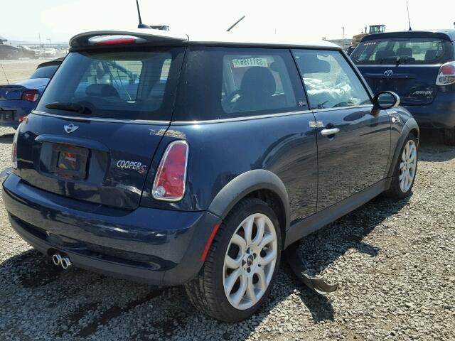 WMWRE33586TL21371 - 2006 MINI COOPER S BLUE photo 4