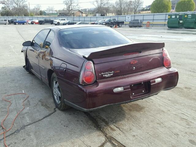 2G1WW12E139192569 - 2003 CHEVROLET MONTE CARL 栗色 照片 3