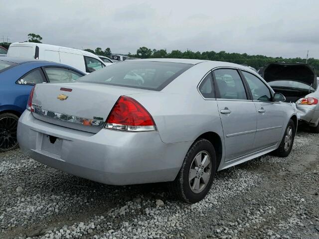 2G1WB5EK5A1183616 - 2010 CHEVROLET IMPALA LT SILVER photo 4