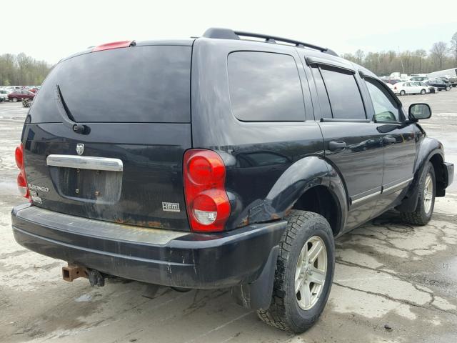 1D4HB58D74F241240 - 2004 DODGE DURANGO LI BLACK photo 4