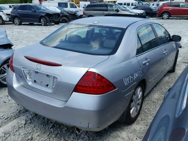 1HGCM66877A092909 - 2007 HONDA ACCORD EX SILVER photo 4