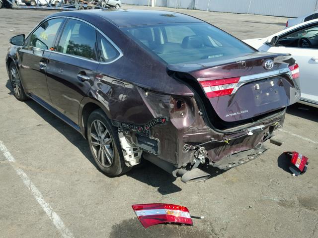 4T1BK1EB8EU109790 - 2014 TOYOTA AVALON BAS 勃艮第红 照片 3