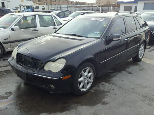 WDBRH81J03F342845 - 2003 MERCEDES-BENZ C 240 SPOR BLACK photo 2