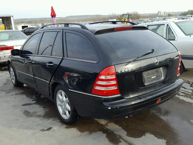 WDBRH81J03F342845 - 2003 MERCEDES-BENZ C 240 SPOR BLACK photo 3