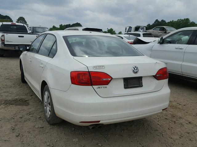 3VW2K7AJ1BM365786 - 2011 VOLKSWAGEN JETTA BASE 白色 照片 3