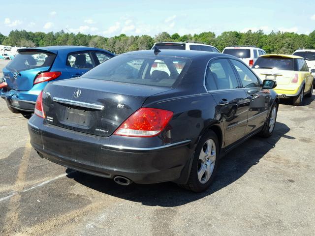 JH4KB16566C012140 - 2006 ACURA RL შავი ფოტო 4