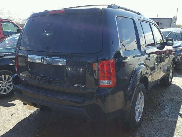 5FNYF4H20BB046043 - 2011 HONDA PILOT LX BLACK photo 4