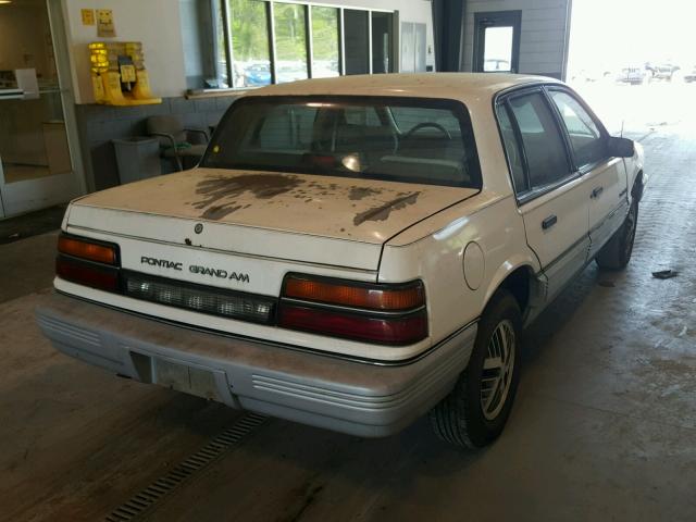 1G2NE54UXMC574552 - 1991 PONTIAC GRAND AM L WHITE photo 4