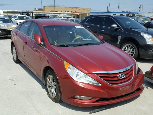 5NPEB4AC3DH646710 - 2013 HYUNDAI SONATA MAROON photo 1