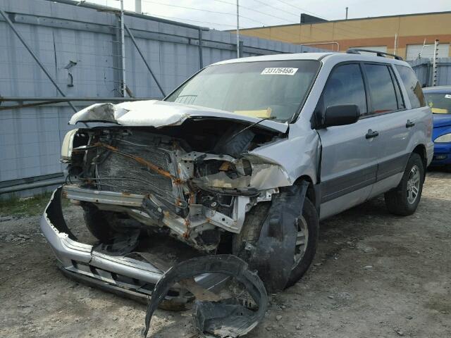 2HKYF18125H001861 - 2005 HONDA PILOT LX SILVER photo 2