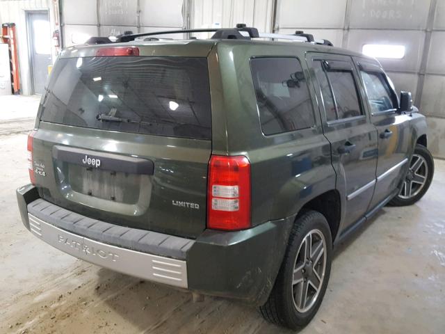 1J8FF48B89D164763 - 2009 JEEP PATRIOT LI GREEN photo 4