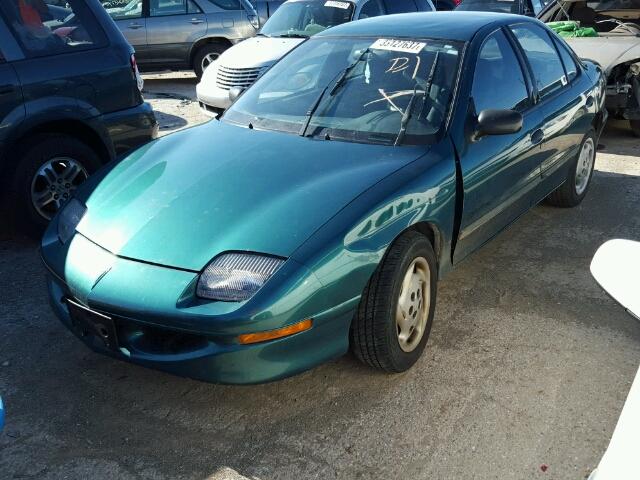 1G2JB52T1V7579392 - 1997 PONTIAC SUNFIRE SE GREEN photo 2