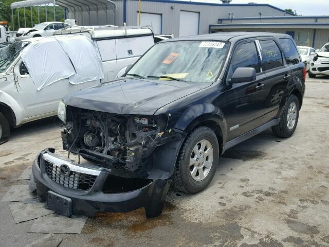 4F2CZ06158KM03104 - 2008 MAZDA TRIBUTE S BLACK photo 2