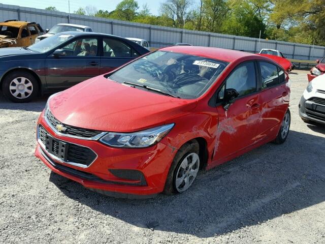 1G1BC5SM0H7270452 - 2017 CHEVROLET CRUZE LS RED photo 2