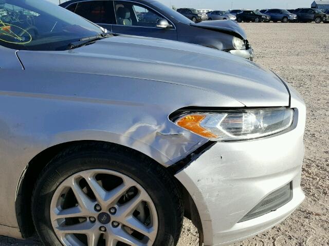 3FA6P0H78FR252861 - 2015 FORD FUSION SE SILVER photo 9