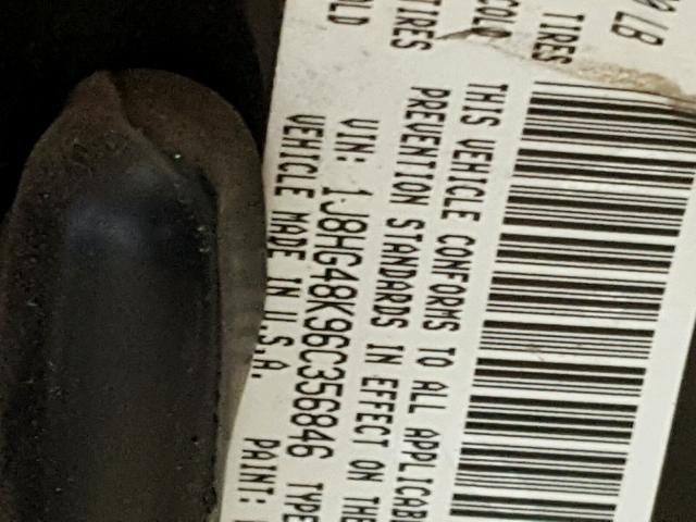 1J8HG48K96C356846 - 2006 JEEP COMMANDER 黑色 照片 10