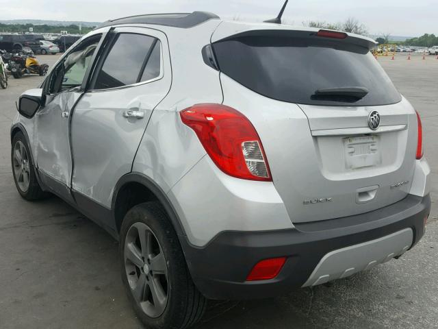 KL4CJASB8DB203267 - 2013 BUICK ENCORE SILVER photo 3