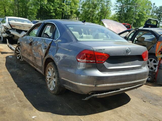 1VWCP7A36CC023082 - 2012 VOLKSWAGEN PASSAT SEL GRAY photo 3