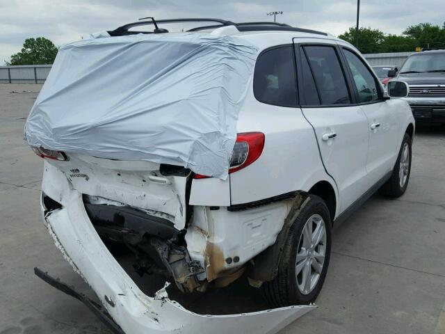 5XYZK4AG0BG005331 - 2011 HYUNDAI SANTA FE L WHITE photo 4