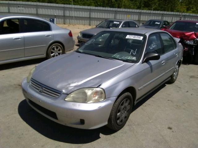 2HGEJ6617XH590890 - 1999 HONDA CIVIC BASE SILVER photo 2