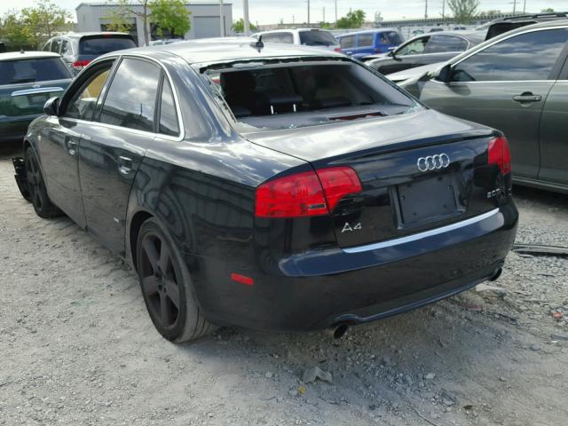 WAUBF78E47A000598 - 2007 AUDI A4 S-LINE BLACK photo 3