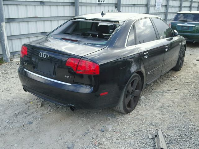 WAUBF78E47A000598 - 2007 AUDI A4 S-LINE BLACK photo 4