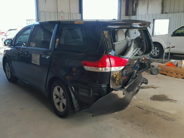 5TDZK3DC7DS304663 - 2013 TOYOTA SIENNA BAS BLACK photo 3