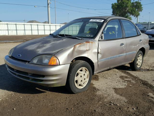 2C1MR5229W6727427 - 1998 CHEVROLET METRO LSI TAN photo 2