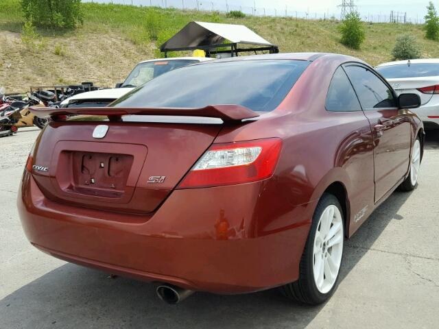 2HGFG21518H704163 - 2008 HONDA CIVIC MAROON photo 4