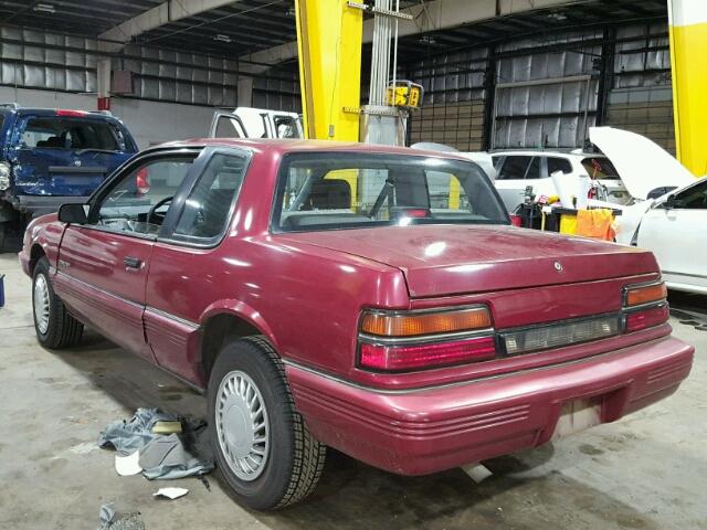 1G2NE14U7MC610240 - 1991 PONTIAC GRAND AM L BURGUNDY photo 3