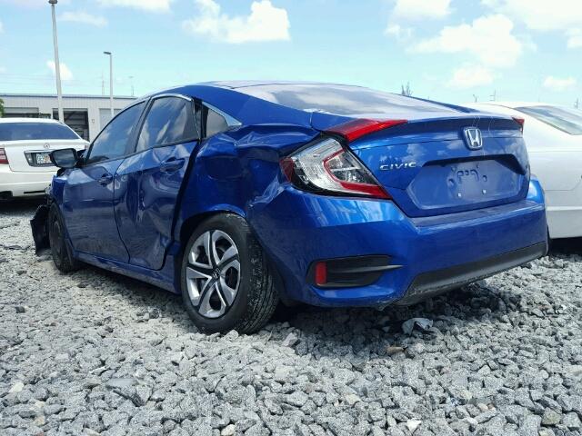 19XFC2F62GE070223 - 2016 HONDA CIVIC LX BLUE photo 3