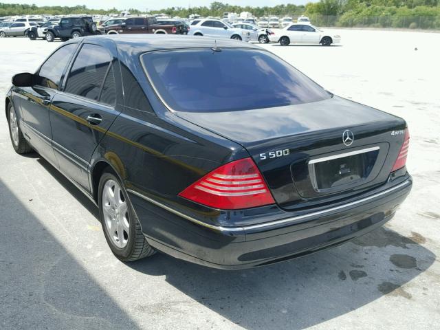 WDBNG84J64A433484 - 2004 MERCEDES-BENZ S 500 4MAT BLACK photo 3