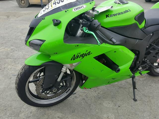 JKAZX4P187A016454 - 2007 KAWASAKI ZX600 P GREEN photo 9