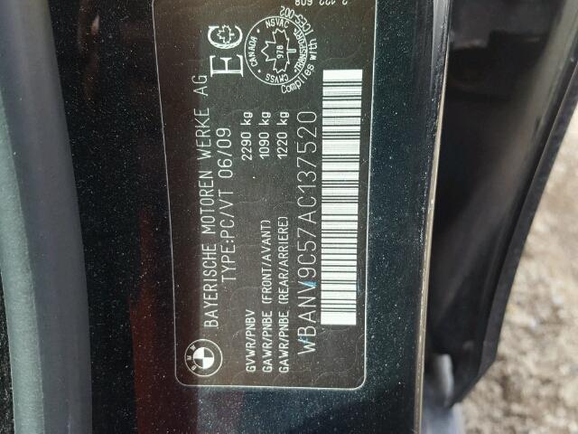 WBANV9C57AC137520 - 2010 BMW 535 XI Qara foto 10