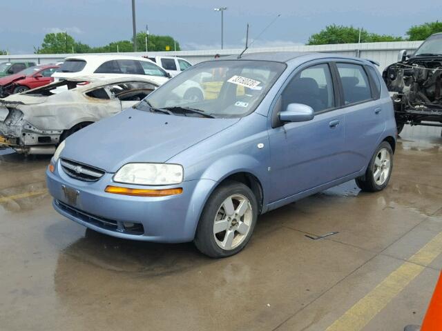 KL1TD66688B034727 - 2008 CHEVROLET AVEO BASE Niebieski zdjęcie 2