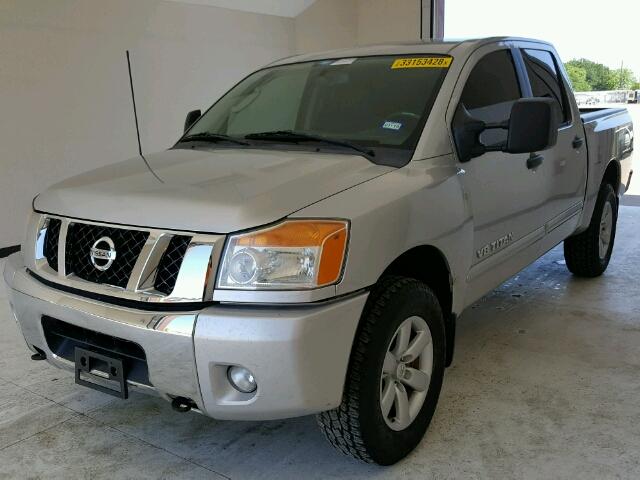 1N6BA0EC3BN308257 - 2011 NISSAN TITAN S SILVER photo 2