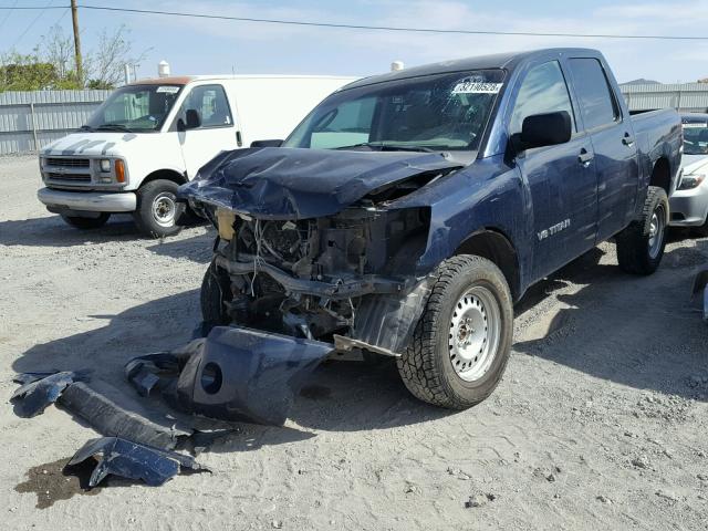 1N6AA07C69N301189 - 2009 NISSAN TITAN XE BLUE photo 2